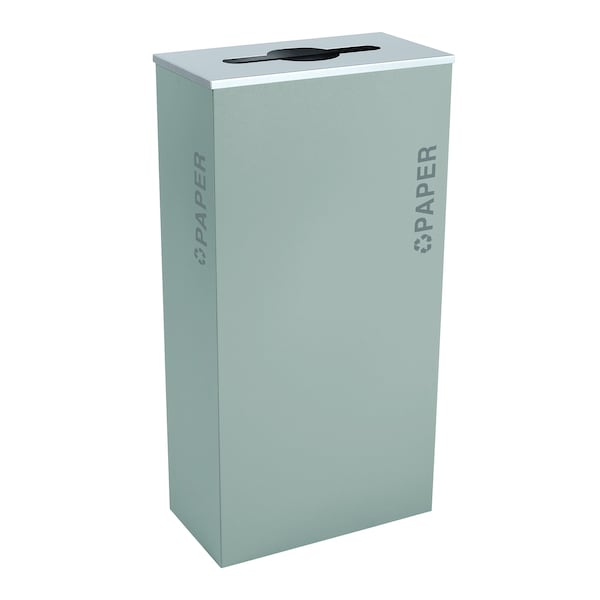Ex-Cell Kaiser 17-Gal. KD Indoor Recycling Receptacle - Paper decal, Hammered Grey Pebble RC-KD17-P BT-HMG - main